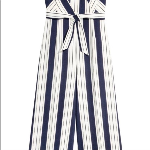 H&M Stripe Jumpsuit BNWT Sz 2 - Picture 4 of 4
